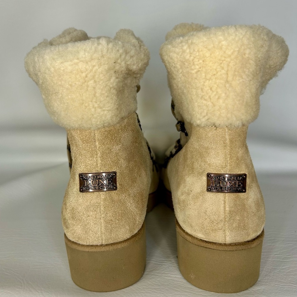 NEW Australia Luxe Collective Shearling Suede Boots/Jaden/ Size 8 Floor Sample - Picture 3 of 8